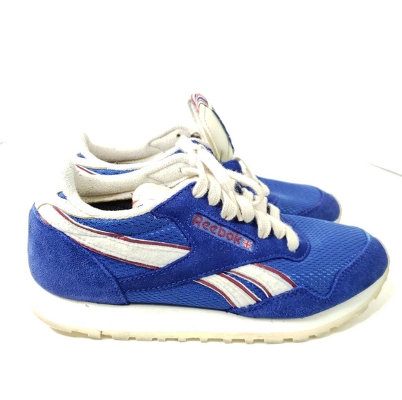 Reebok Women's Blue Suede Union Jack Sneakers - Picture 3 of 6